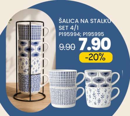 Šalica na stalku set 4/1