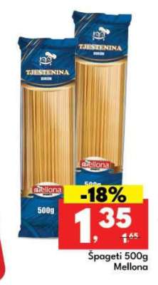 Špageti 500g Mellona