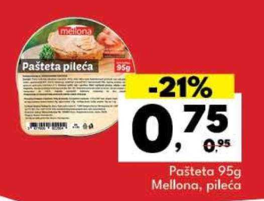 Pašteta 95g Mellona, pileća