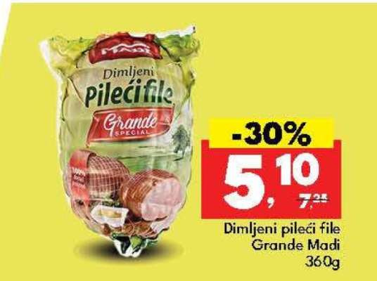 Dimljeni pileći file, Grande Madi