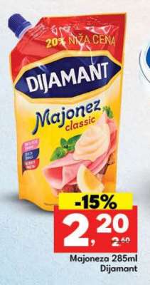 Majoneza 285ml Dijamant