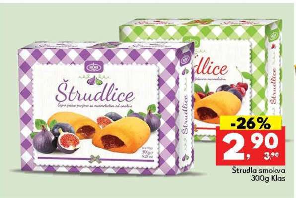 Štrudla smokva 300g Klas