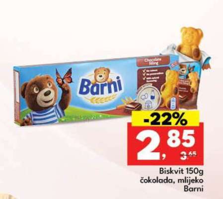 Biskvit 150g čokolada, mlijeko Barni