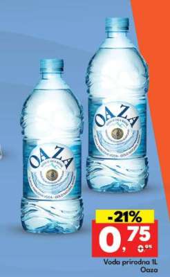 Voda prirodna 1L Oaza
