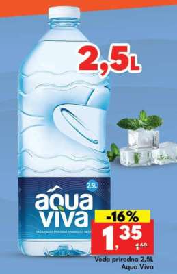 Voda prirodna 2,5L Aqua Viva