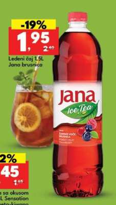 Ledeni čaj 1,5L Jana brusnica