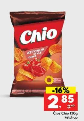 Čips Chio 130g ketchup