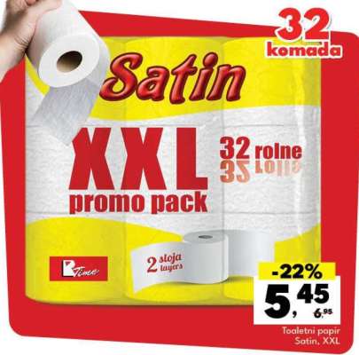 Toaletni papir Satin XXL