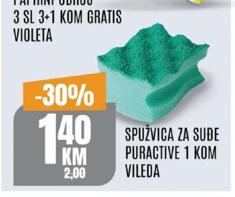 SPUŽVICA ZA SUĐE PURACTIVE 1 KOM VILEDA