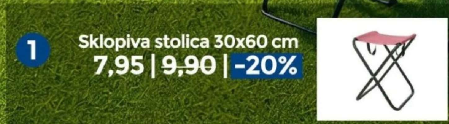 Sklopiva stolica 30x60 cm