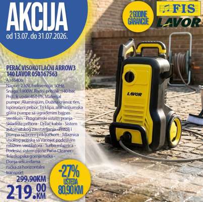 PERAČ VISOKOTLAČNI ARROW3 140 LAVOR 050167563