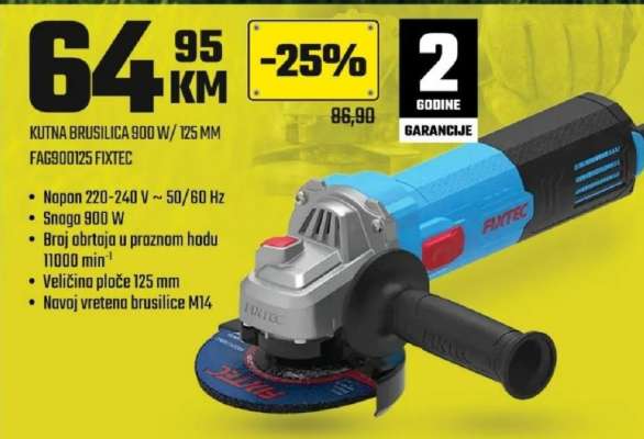 Kutna brusilica 900 W/125 mm
