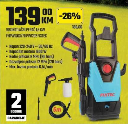 VISOKOTLAČNI PERAČ 1,6 KW