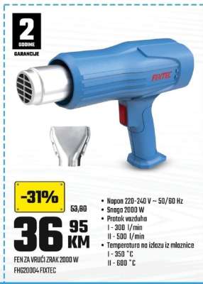 FEN ZA VRUĆI ZRAK 2000 W