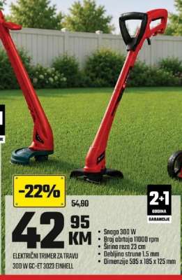 ELEKTRIČNI TRIMER ZA TRAVU 300 W GC-ET 3023 EINHELL