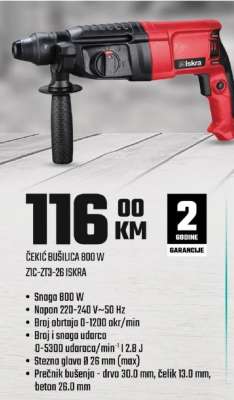 Čekić bušilica 800 W
