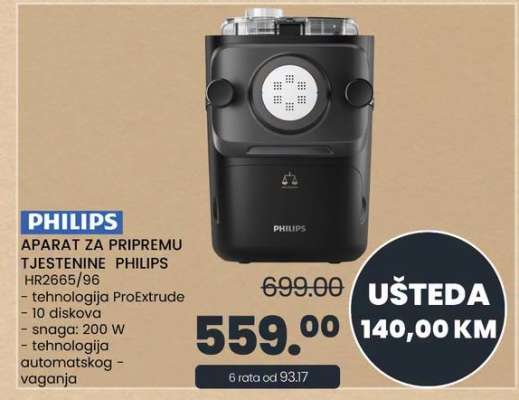 PHILIPS APARAT ZA PRIPREMU TJESTENINE PHILIPS HR2665/96