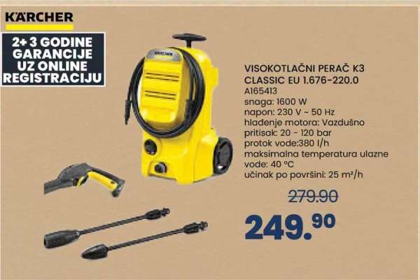 VISOKOTLAČNI PERAČ K3 CLASSIC EU 1.676-220.0