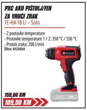 PXC AKU PIŠTOLJ/FEN ZA VRUĆI ZRAK