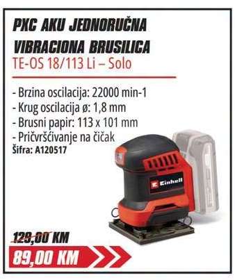 PXC AKU JEDNORUČNA VIBRACIONA BRUSILICA