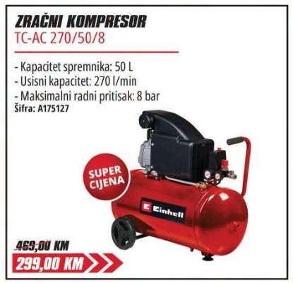 Zračni kompresor TC-AC 270/50/8