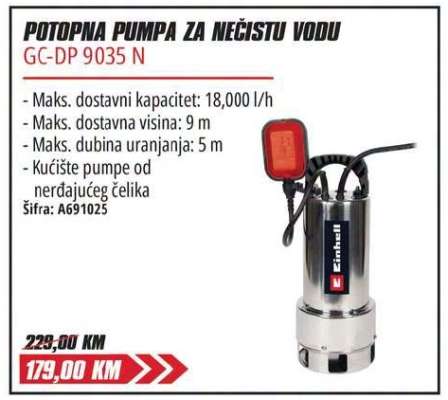 POTOPNA PUMPA ZA NEČISTU VODU GC-DP 9035 N