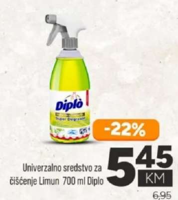 Univerzalno sredstvo za čišćenje Limun 700 ml Diplo
