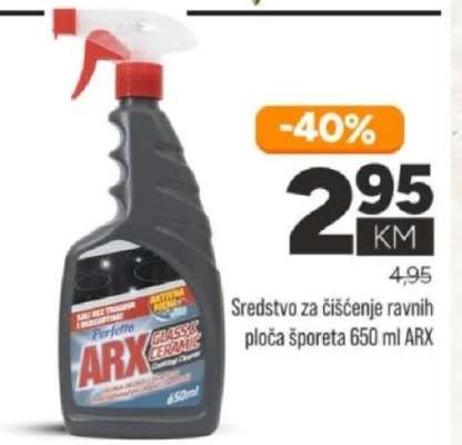 Sredstvo za čišćenje ravnih ploča šporeta 650 ml ARX