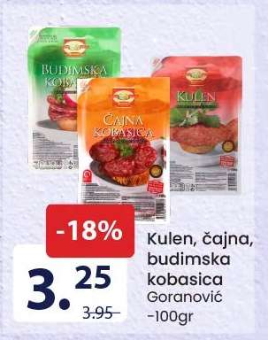 Kulen, čajna, budimska kobasica Goranović