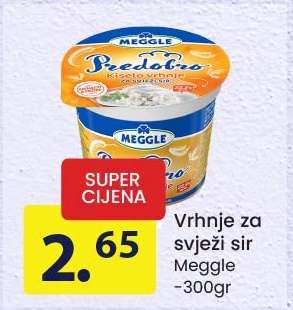 Vrhnje za svježi sir Meggle