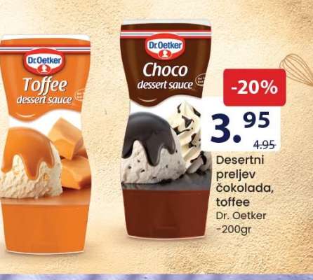 Desertni preljevi čokolada, toffee