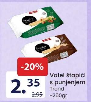 Vafel štapići s punjenjem