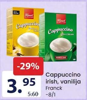 Cappuccino irish, vanilija Franck