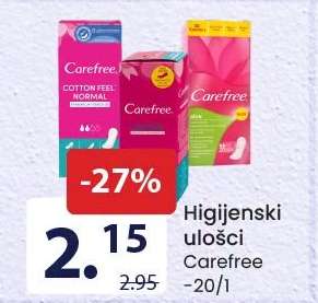 Higijenski ulošci CAREFREE