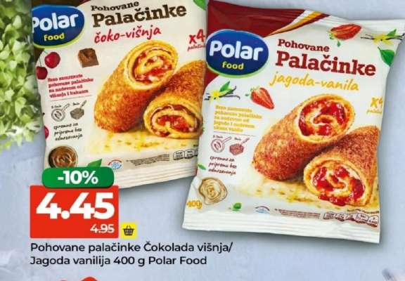 Pohovane palačinke Čokolada višnja/Jagoda vanilija 400 g Polar Food