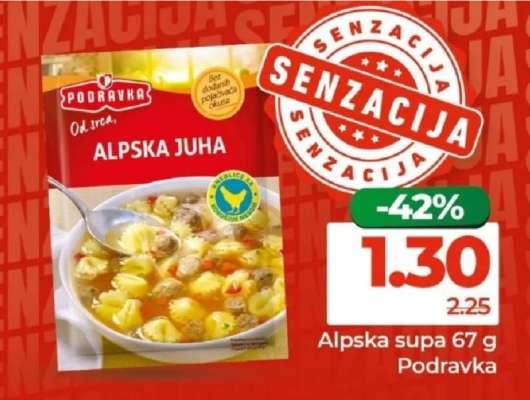 Alpska supa 67 g Podravka
