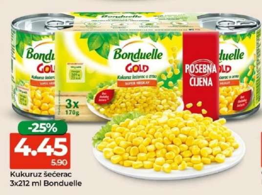 Kukuruz šećerac 3x212 ml, Bonduelle