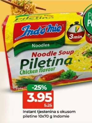 Instant tjestenina s okusom piletine 10x70 g Indomie