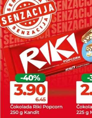Čokolada Riki Popcorn