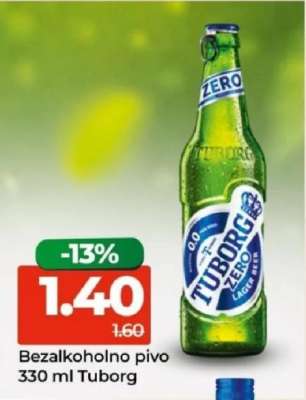 Bezalkoholno pivo 330 ml Tuborg