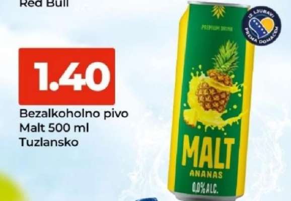 Bezalkoholno pivo Malt 500 ml Tuzlansko