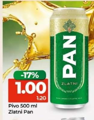 Pivo 500 ml Zlatni Pan