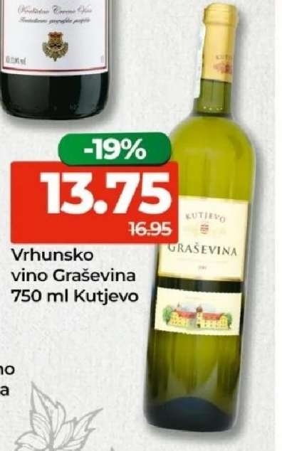 Vrhunsko vino Graševina 750 ml Kutjevo