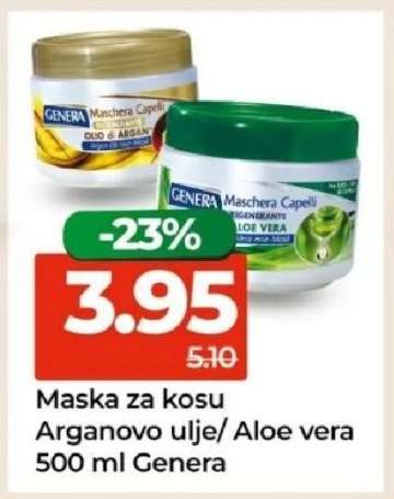 Maska za kosu Arganovo ulje/ Aloe vera 500 ml Genera