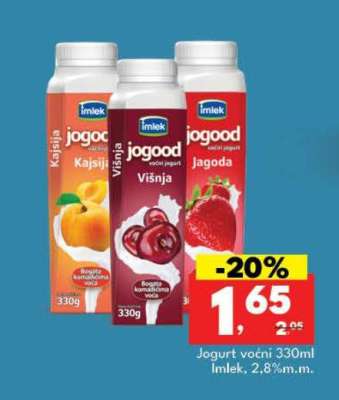 Jogurt voćni 330ml