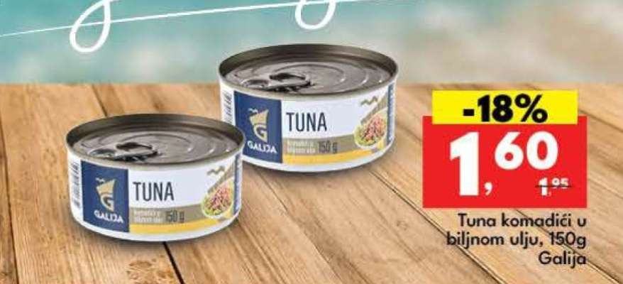 Tuna komadići u biljnom ulju, 150g