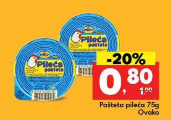 Pašteta pileća 75g Ovako