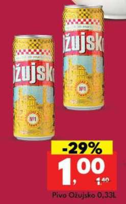 Pivo Ožujsko 0,33L