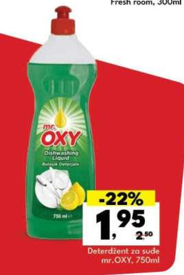 Deterdžent za suđe Mr.Oxy, 750ml