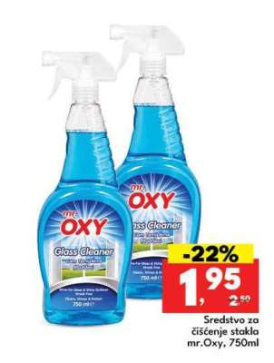 Sredstvo za čišćenje stakla mr.Oxy, 750ml